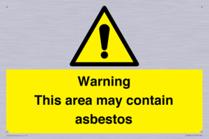 Warning This area may contain asbestos